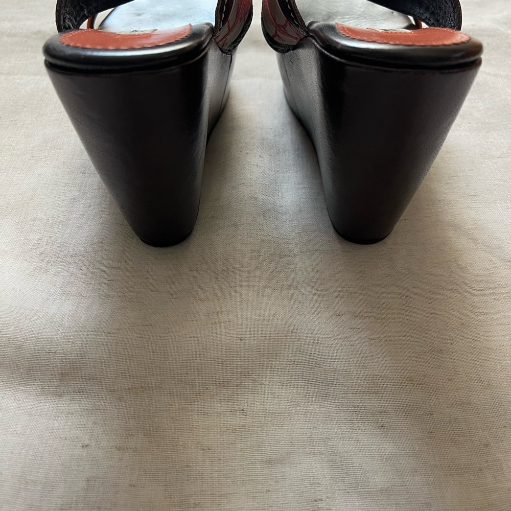 Rare Prada Y2K Cherry Blossom Wedges EU 37.5 US 7 - Picture 7 of 9